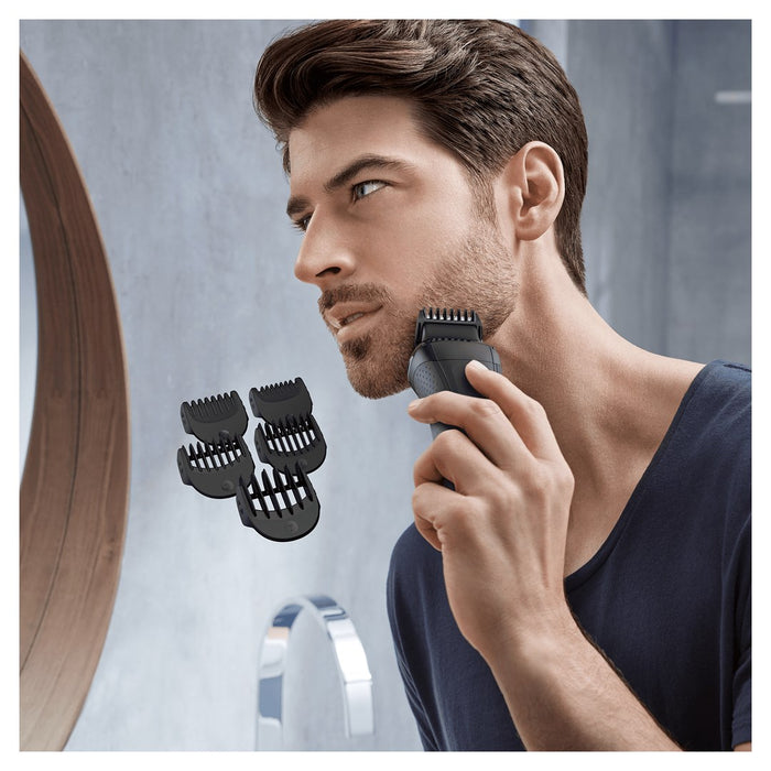 Braun 3000BT Самобръсначка с фолио Тример Черен, Сив