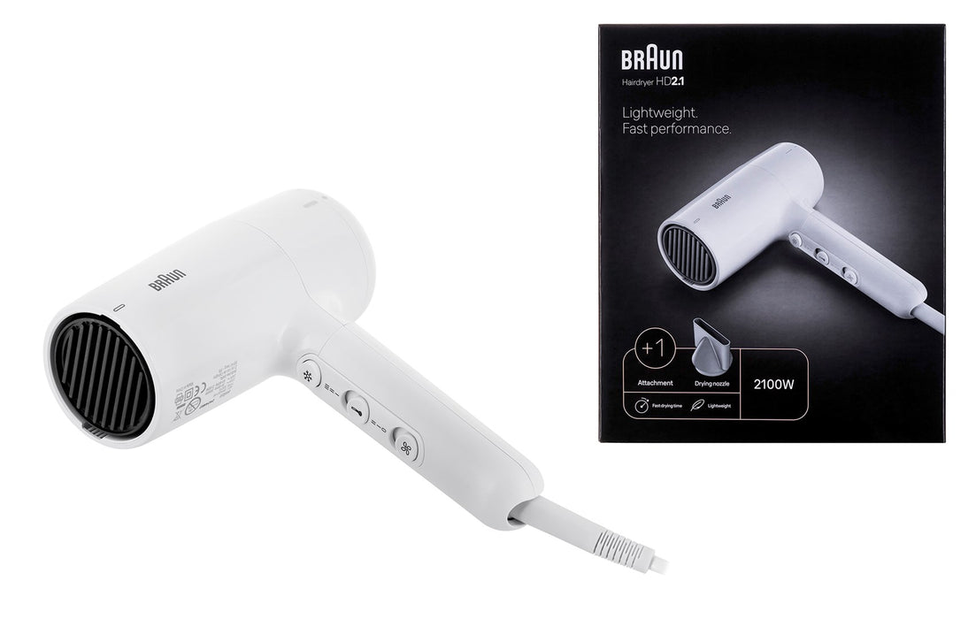 Braun HD 2.1 със сешоар 2100 W Бял