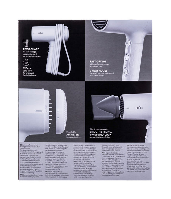 Braun HD 2.1 със сешоар 2100 W Бял