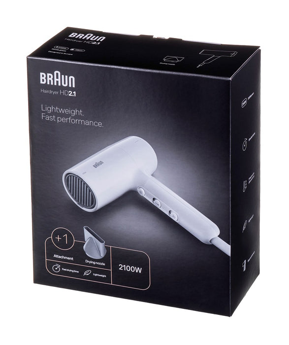 Braun HD 2.1 със сешоар 2100 W Бял