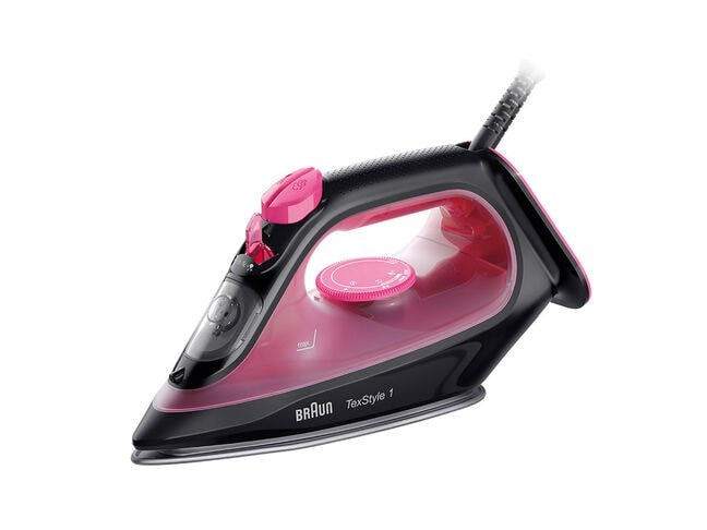 Ютия Braun TexStyle 1 Dry & Steam Керамична гладеща повърхност 2000 W Черен, Лилав