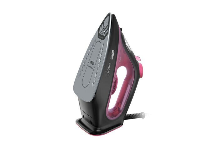 Ютия Braun TexStyle 1 Dry & Steam Керамична гладеща повърхност 2000 W Черен, Лилав