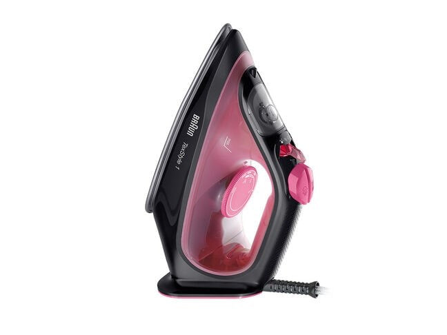 Ютия Braun TexStyle 1 Dry & Steam Керамична гладеща повърхност 2000 W Черен, Лилав