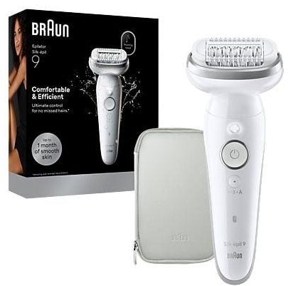 Епилатор Braun - SES 9-000, 2 степени, бял/сребрист