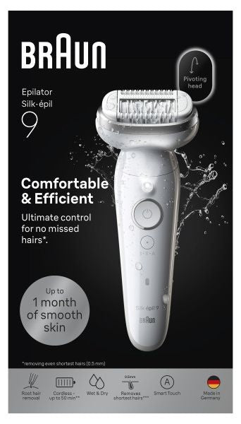 Епилатор Braun - SES 9-000, 2 степени, бял/сребрист