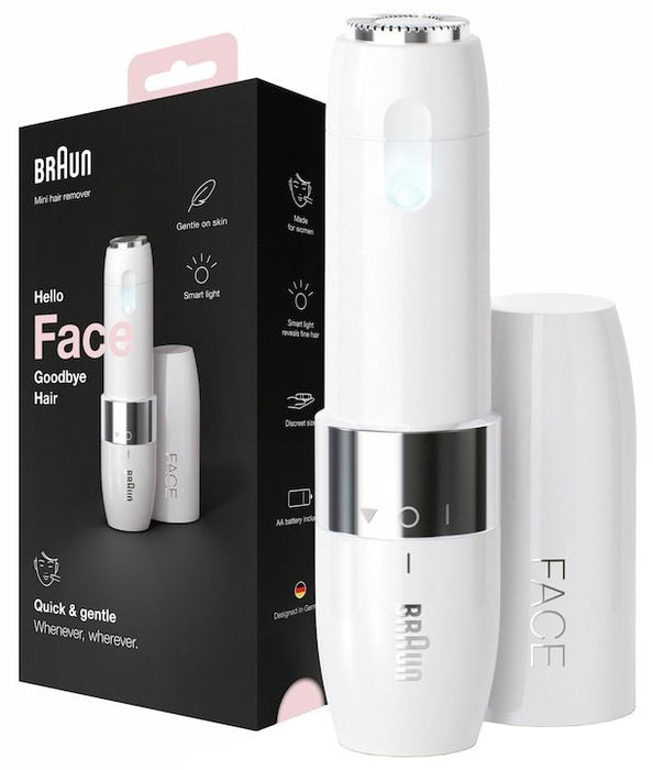 Тример за лице Braun - Face Mini, FS1000, бял