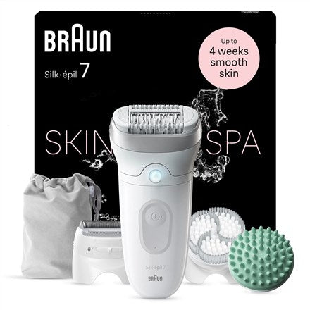 Епилатор BRAUN 7-081 БЯЛ, МИЕЩА СЕ ГЛАВА