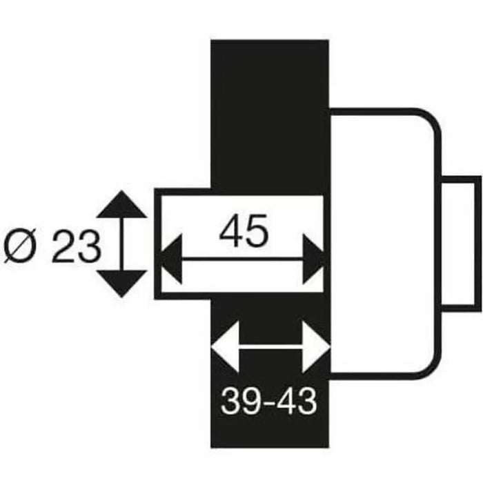 Брава с джанта Yale YV25BT-45/SC Стомана Врати Ø 23 mm