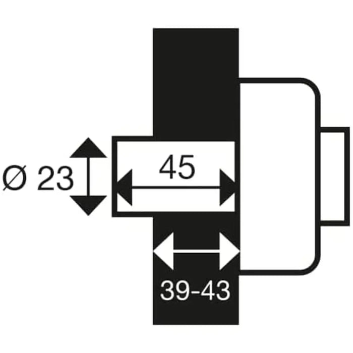 Брава с джанта Yale YV25DE-45 19,5 x 7 x 14 cm Стомана
