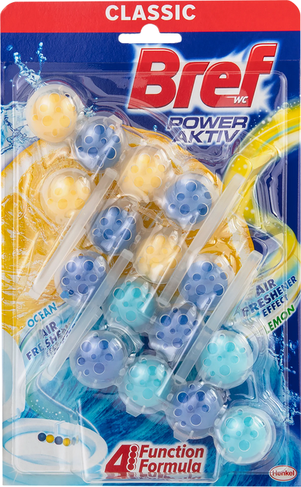 WC блокче Power Aktiv Lemon&Ocean, 4x50g, 200 g