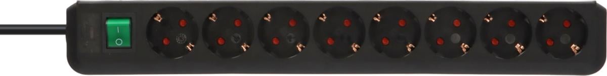 РАЗКЛОНИТЕЛ 8 ГНЕЗДА 3М ЧЕРЕН ECO-LINE