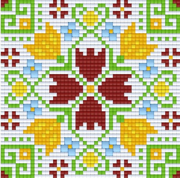 Мозайка с пиксели Bright Toys - Българска шевица, 48 x 48 пиксела, Елбетица