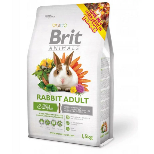 BRIT Animals Rabbit Adult Complete - храна за зайци - 1.5кг