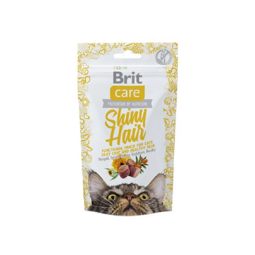 Brit Care Cat Snack SHINY Hair - лакомство за котки - 50гр