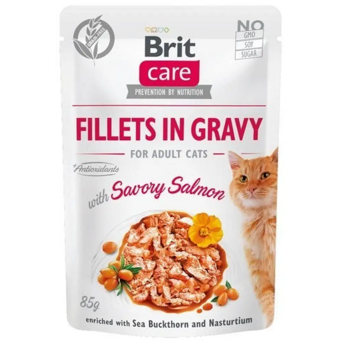 BRIT Care Fillets in Gravy филета от сьомга в сос - мокра