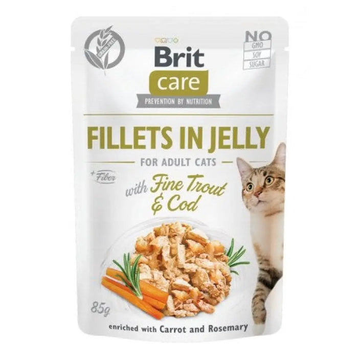 BRIT Care Fillets in Jelly - филета от пъстърва и треска