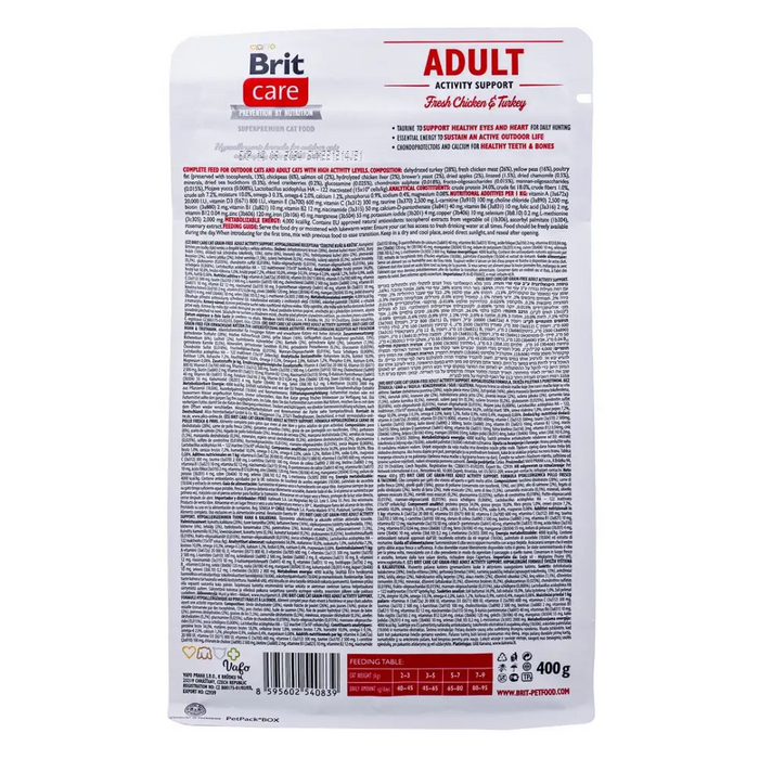 BRIT Care Grain Free Activity Support Adult - суха храна