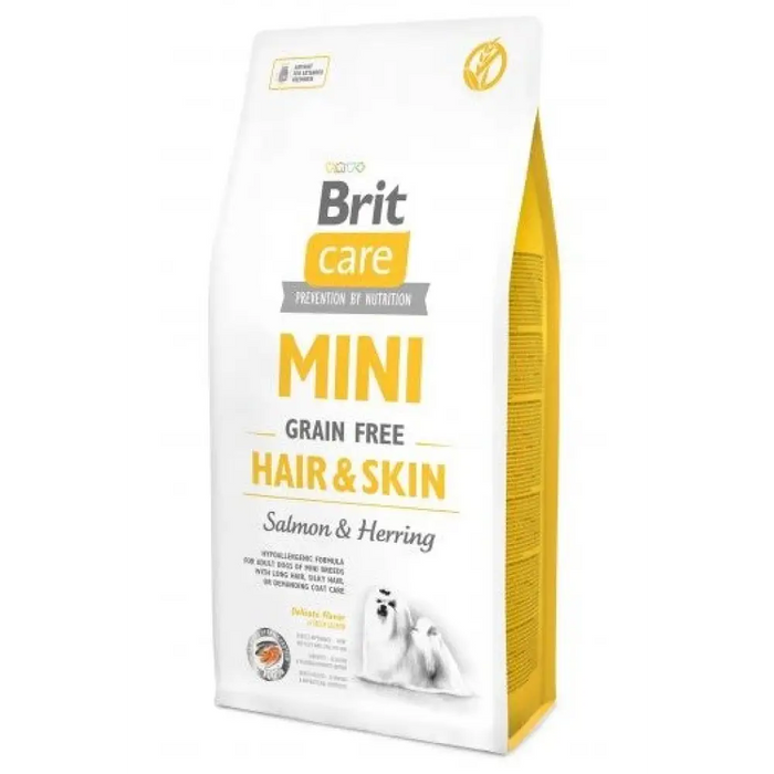 BRIT Care Mini Hair&Skin Salmon&Herring - суха храна
