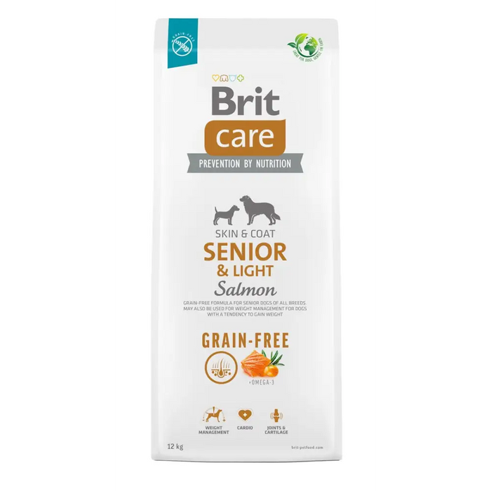 BRIT Care Senior&Light Salmon - суха храна за кучета - 12 кг