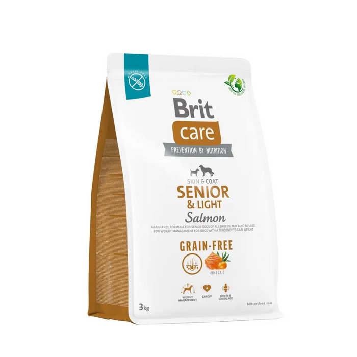 BRIT Care Senior&Light Salmon - суха храна за кучета - 3 кг