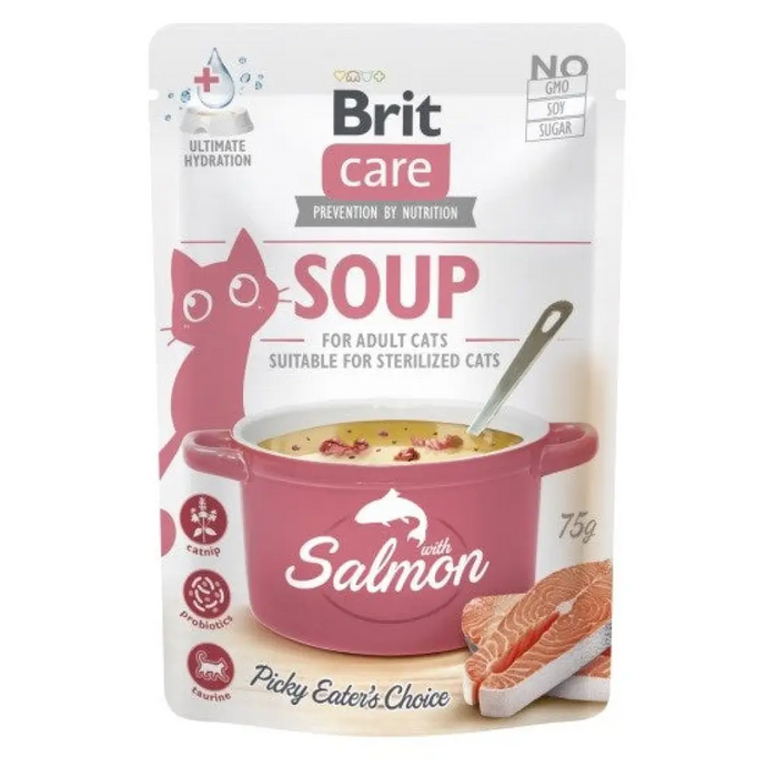 BRIT Care Soup Salmon - супа за котки - 75гр