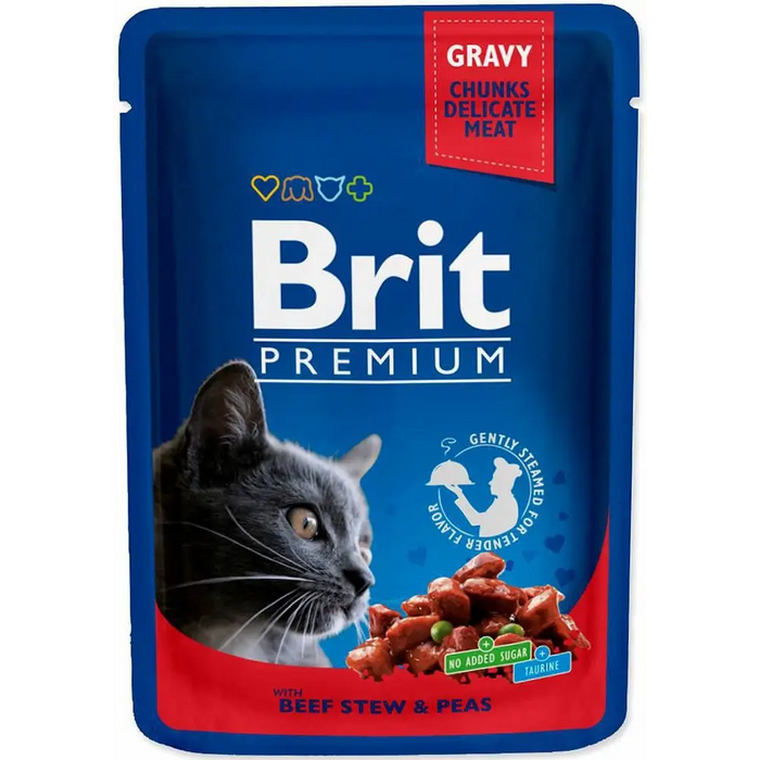 BRIT Cat Pouches Family Plate - мокра храна за котки - 12 х