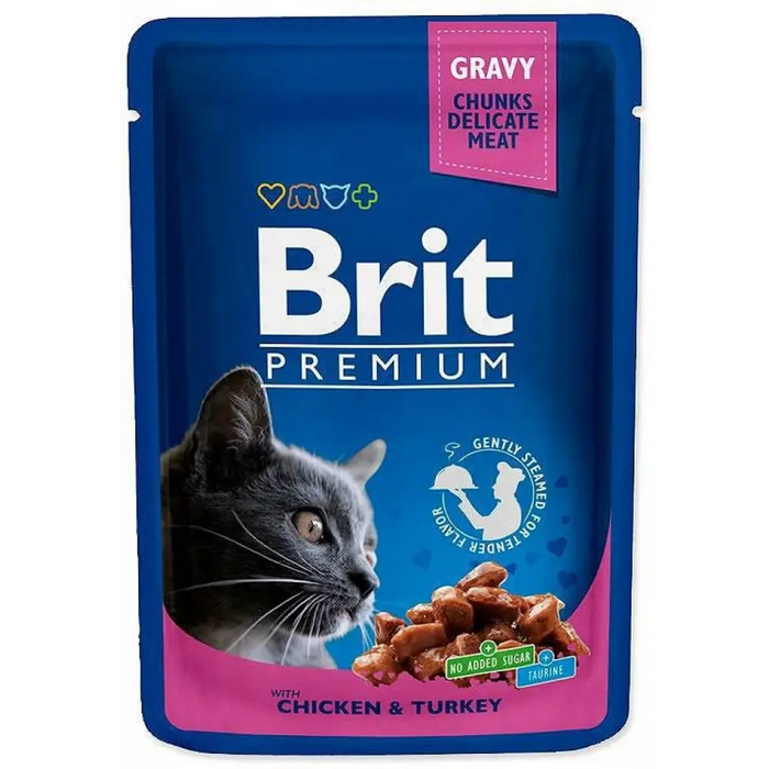 BRIT Cat Pouches Family Plate - мокра храна за котки - 12 х