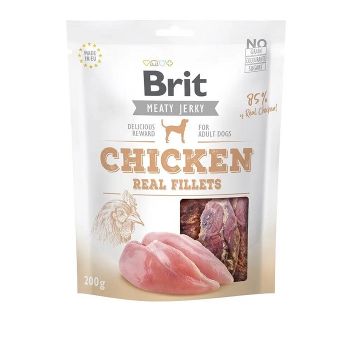 Brit Jerky Chicken Real Fillets - Пиле - кучешка закуска