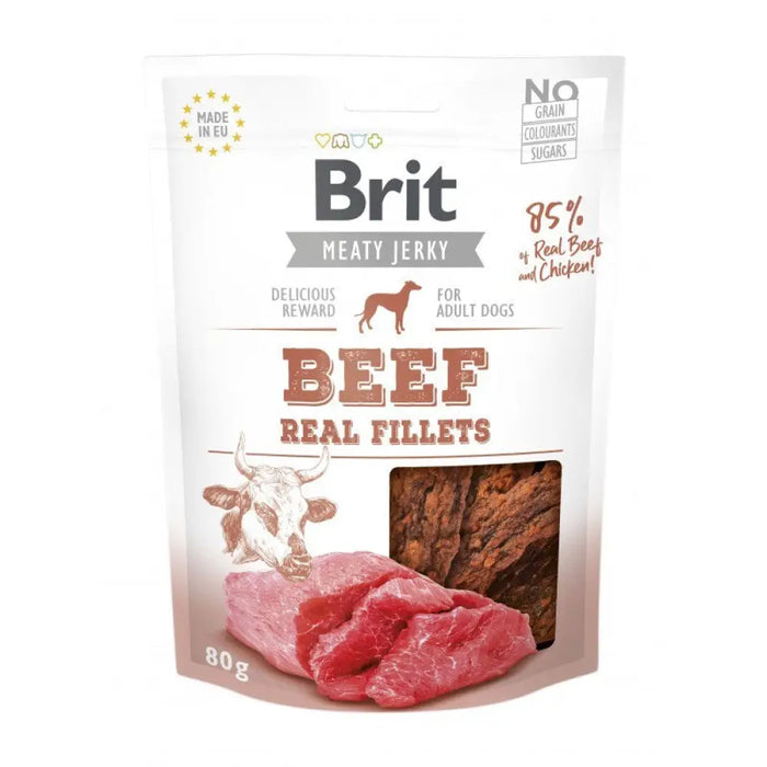BRIT Meaty Jerky Beef Fillets - лакомство за кучета - 200гр