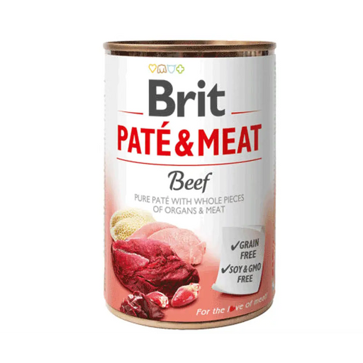 BRIT Paté & Meat with Beef - мокра храна за кучета - 400гр