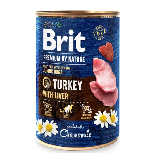 BRIT Premium by nature Junior Turkey with Liver - мокра