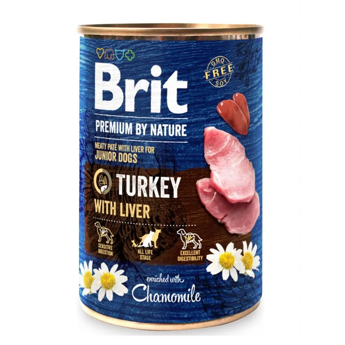 BRIT Premium by nature Junior Turkey with Liver - мокра