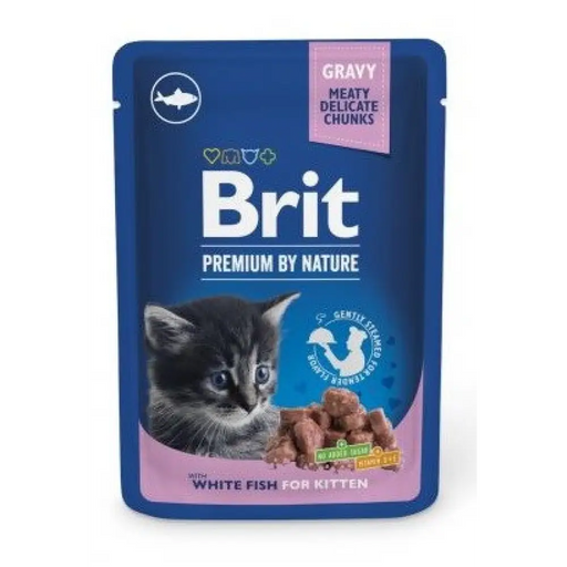BRIT Premium by Nature Kitten White fish - мокра храна