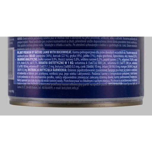 BRIT Premium by Nature Lamb with Buckwheat - Мокра храна