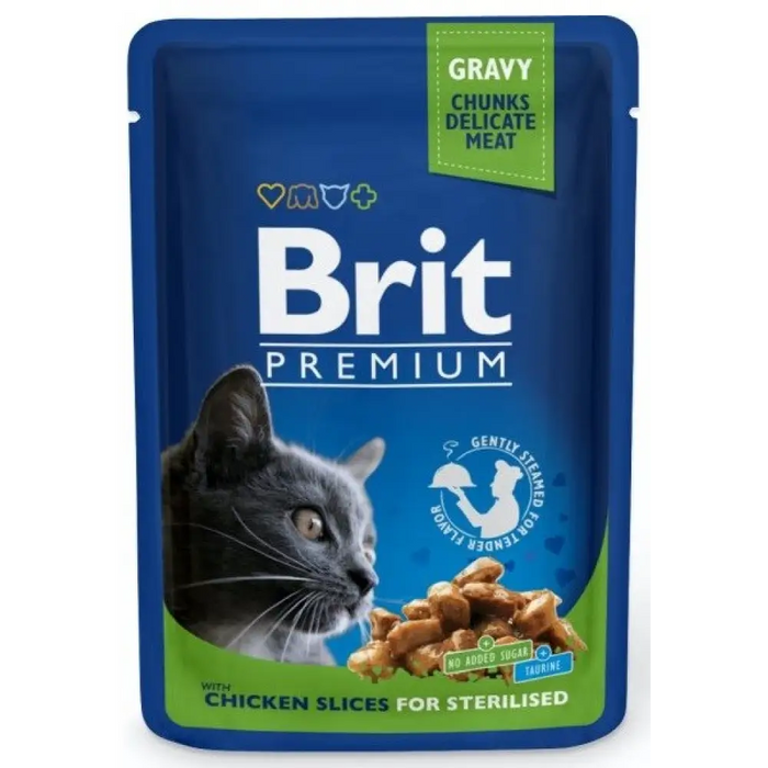 BRIT Premium Cat Chicken Sterilised - мокра храна за котки