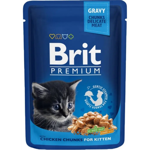 BRIT Premium Cat Kitten Chicken - мокра храна за котки