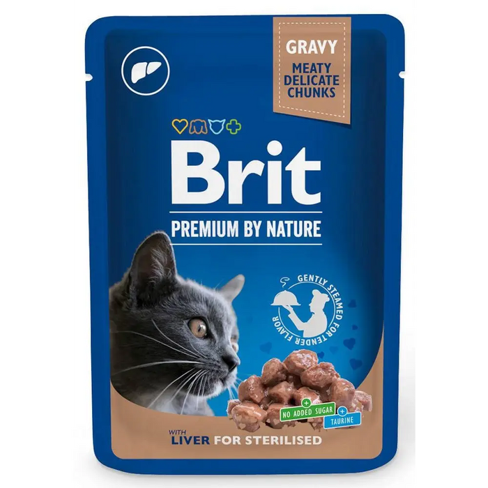 BRIT Premium Cat Liver Sterilised - мокра храна за котки