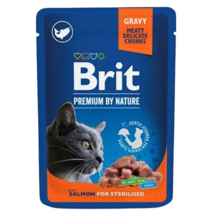 BRIT Premium Cat Salmon Sterilised - мокра храна за котки