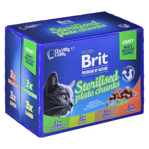 BRIT Premium Cat Sterilized Plate - мокра котешка храна