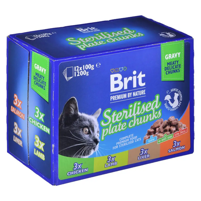 BRIT Premium Cat Sterilized Plate - мокра котешка храна