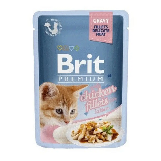 BRIT Premium with Chicken Fillets - мокра храна за котки