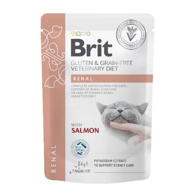 BRIT VD Renal Cat Pouch - мокра храна за котки - 12x85 г