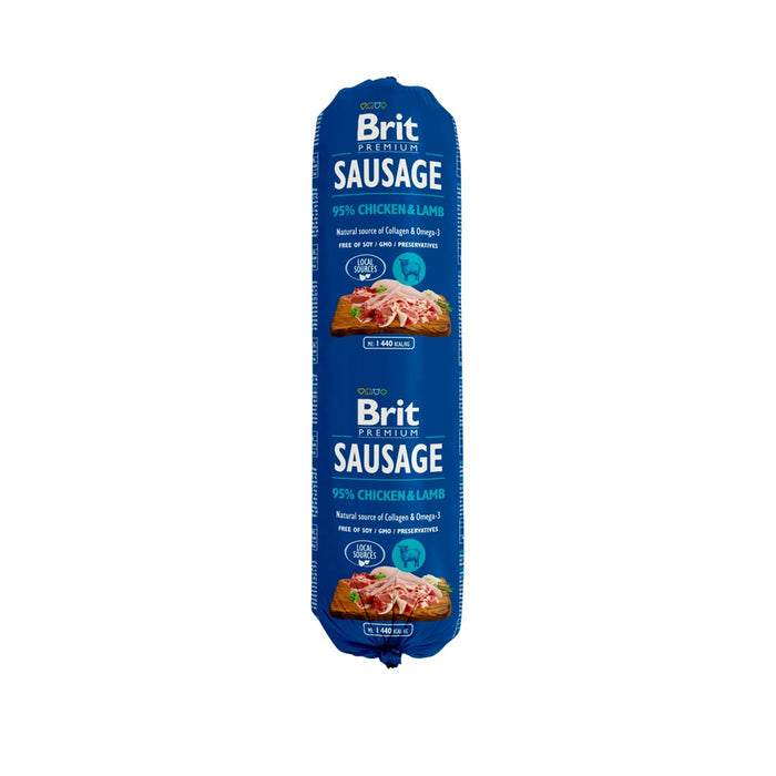 BRIT Premium Sausage Пилешко и агнешко - мокра храна за кучета - 800 г
