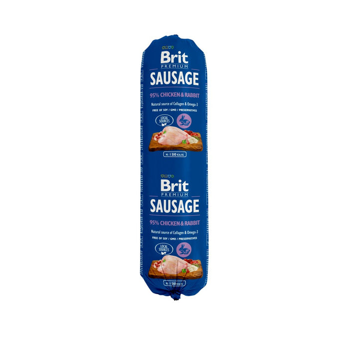 BRIT Premium Sausage Пилешко и заешко - мокра храна за кучета - 800 г
