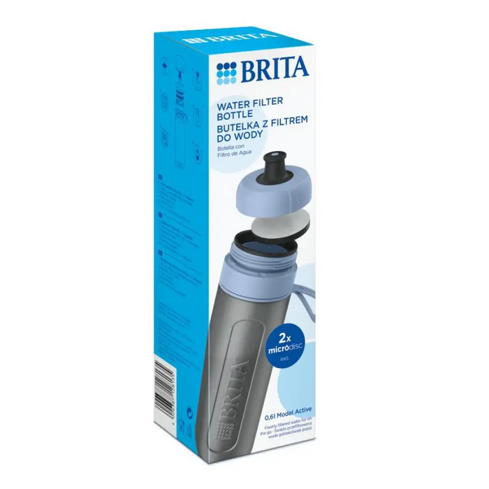 Brita Active синя филтърна бутилка с 2 диска