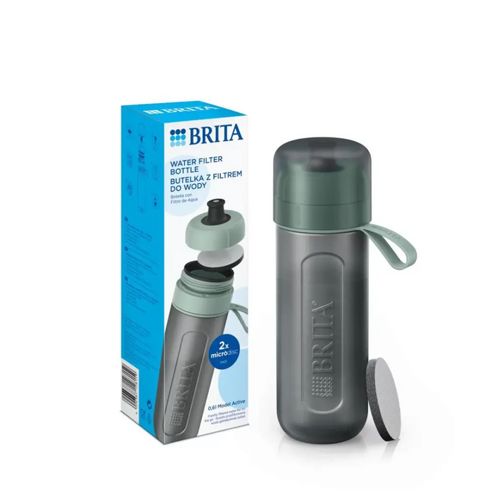 Brita Active зелена филтърна бутилка с 2 диска