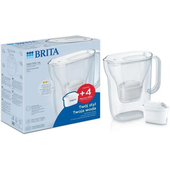 Brita Style Essential + 4 MAXTRA PRO PURE PERFORMANCE (бял)