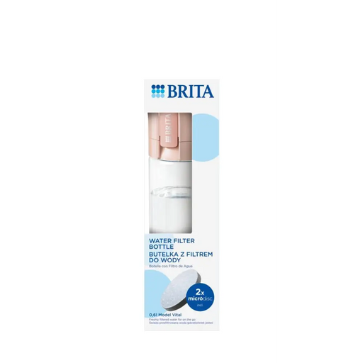 Brita Vital прасковена бутилка с филтър с 2 диска