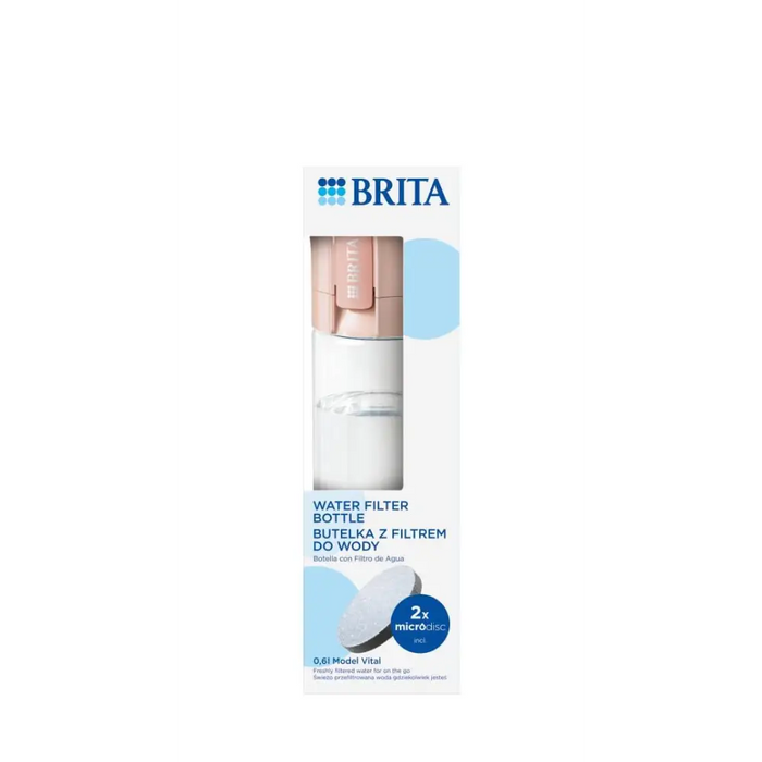 Brita Vital прасковена бутилка с филтър с 2 диска