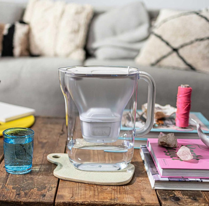 BRITA Style ESSENTIAL XL кана с пясъчен филтър + 3 x MX Pro Pure Performance филтъра